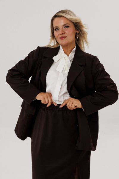 Юбка OVERYOU М227/1 шоколадный - фото 3