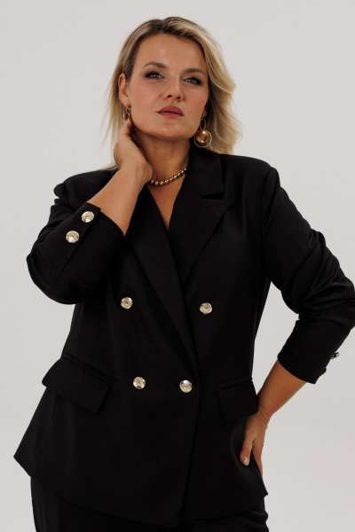 Брюки, жакет OVERYOU М228 черный - фото 4