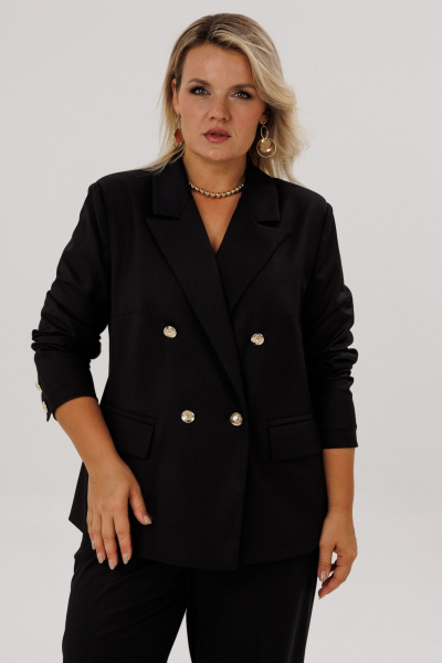 Брюки, жакет OVERYOU М228 черный - фото 3