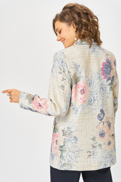 Жакет БелЭльСтиль 762-3_24_22 молочный твид - фото 8