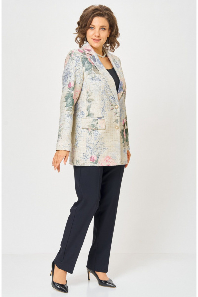 Жакет БелЭльСтиль 762-3_24_22 молочный твид - фото 7
