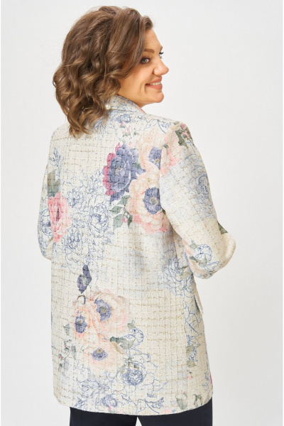 Жакет БелЭльСтиль 762-3_24_22 молочный твид - фото 4