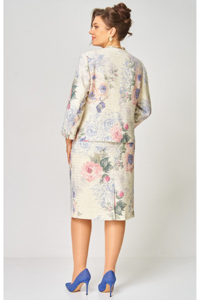 Жакет, юбка БелЭльСтиль 861-2_59_22+557-2_76_22 молочный твид - фото 7