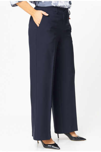 Блуза, брюки БелЭльСтиль 877-3_26_22+601-2_88_22 синий принт+синий - фото 10