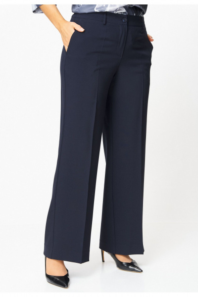 Блуза, брюки БелЭльСтиль 877-3_26_22+601-2_88_22 синий принт+синий - фото 4