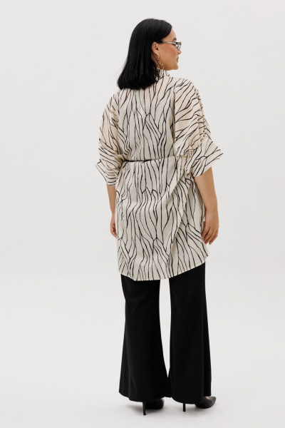 Блуза, брюки Anastasia 1260.2 молочный/черный - фото 8