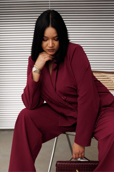 Брюки, жакет Anastasia 1095.2 бордо - фото 6