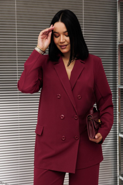 Брюки, жакет Anastasia 1095.2 бордо - фото 4