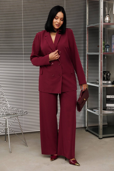 Брюки, жакет Anastasia 1095.2 бордо - фото 3