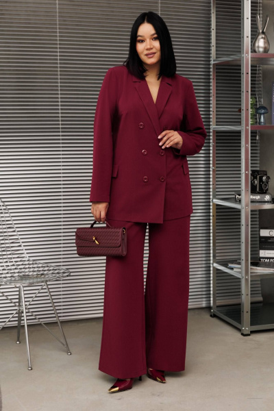 Брюки, жакет Anastasia 1095.2 бордо - фото 1
