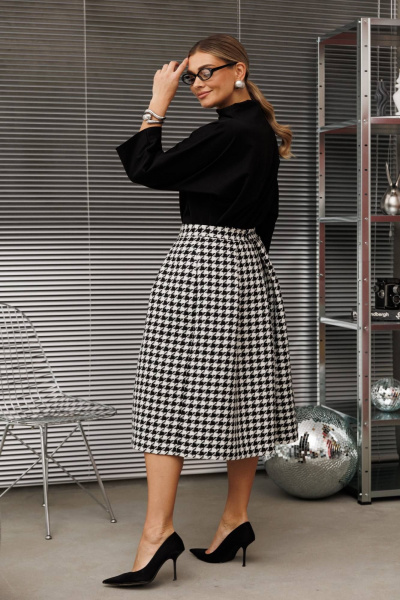 Блуза, юбка Anastasia 1285 черно-белый - фото 6