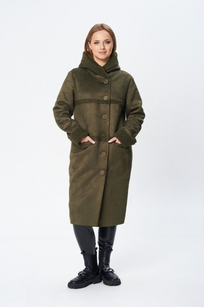 Пальто Диомант 1939 олива - фото 1