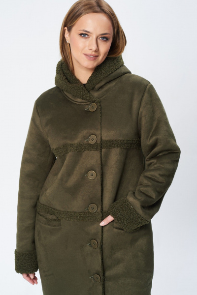 Пальто Диомант 1939 олива - фото 6
