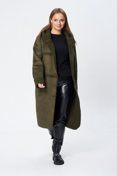 Пальто Диомант 1939 олива - фото 2