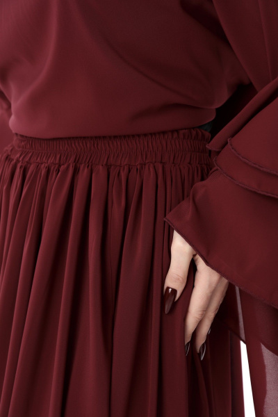 Блуза, комбинация, юбка NikVa 1001-4 винный - фото 4