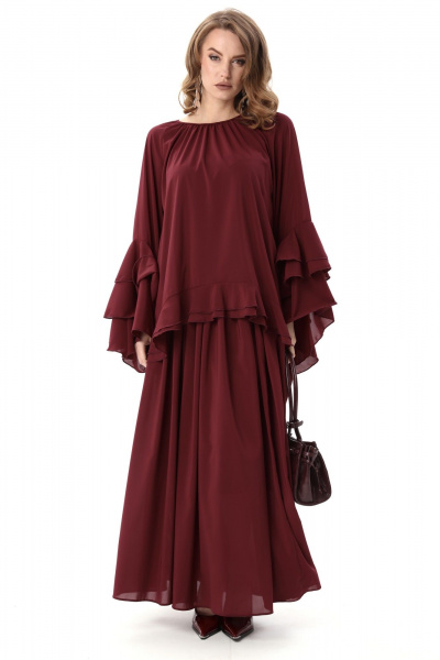 Блуза, комбинация, юбка NikVa 1001-4 винный - фото 3