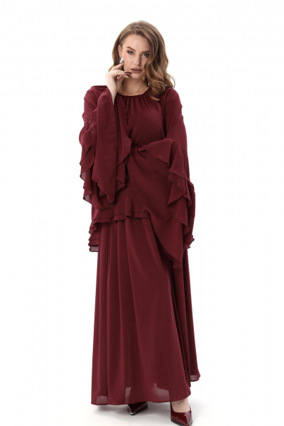 Блуза, комбинация, юбка NikVa 1001-4 винный - фото 2