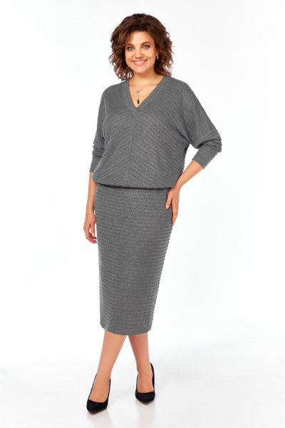 Джемпер, юбка БагираАнТа 1014 серый - фото 4