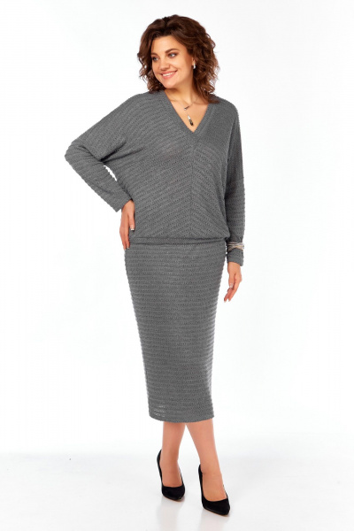 Джемпер, юбка БагираАнТа 1014 серый - фото 1