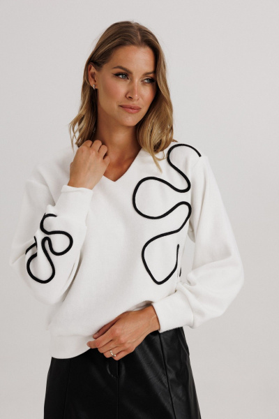 Блуза Ларс Стиль 1144/1 молочный - фото 3