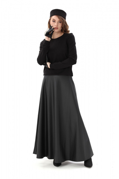 Джемпер, юбка NikVa 557-8 чёрный - фото 1
