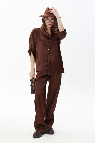 Брюки NikVa 705-19 шоколад - фото 5