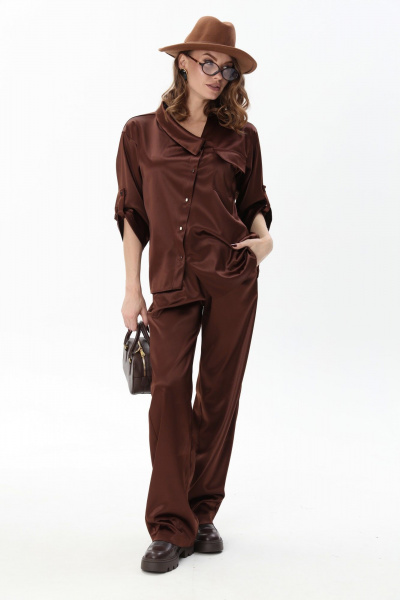 Брюки NikVa 705-19 шоколад - фото 4