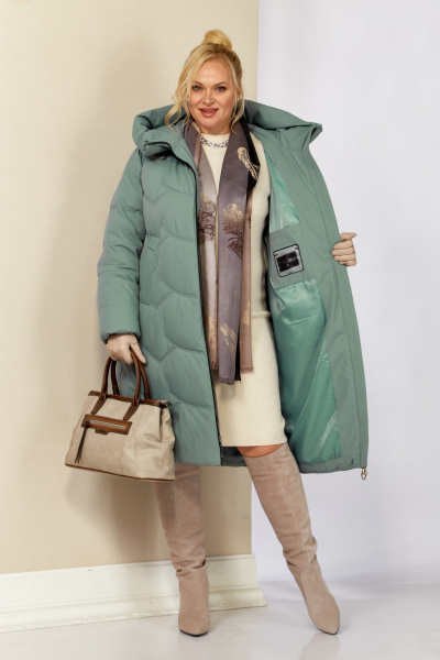 Пальто Shetti 2206 мята - фото 8