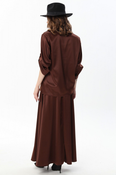 Юбка NikVa 813-19 шоколад - фото 8