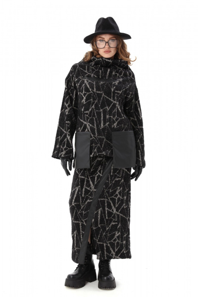 Джемпер, юбка NikVa 905-3 черная геометрия - фото 11