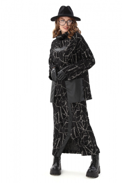 Джемпер, юбка NikVa 905-3 черная геометрия - фото 9