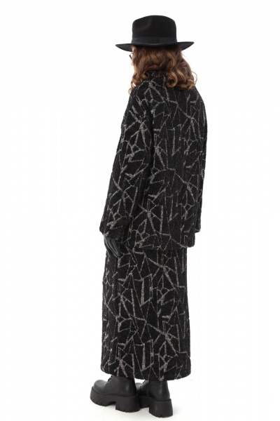 Юбка NikVa 907-3 чёрная геометрия - фото 5