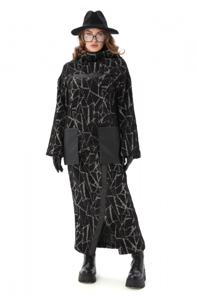 Юбка NikVa 907-3 чёрная геометрия - фото 3