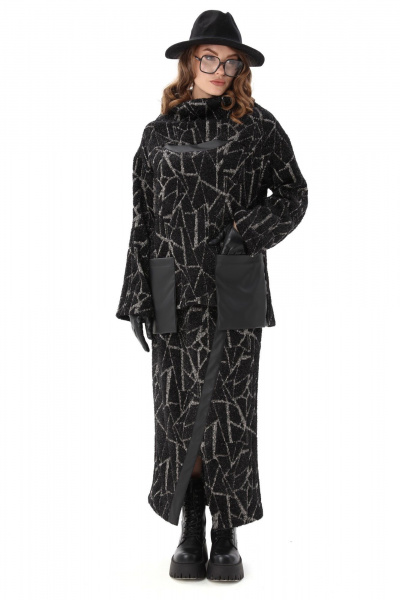 Юбка NikVa 907-3 чёрная геометрия - фото 2