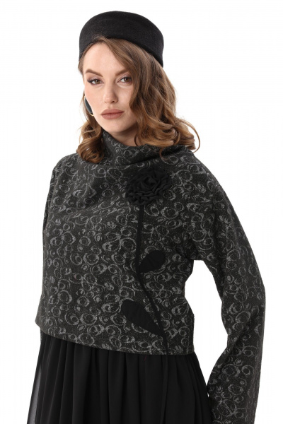 Платье NikVa 924-9 чёрный_графит - фото 9