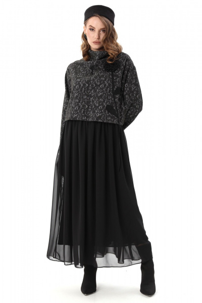 Платье NikVa 924-9 чёрный_графит - фото 8