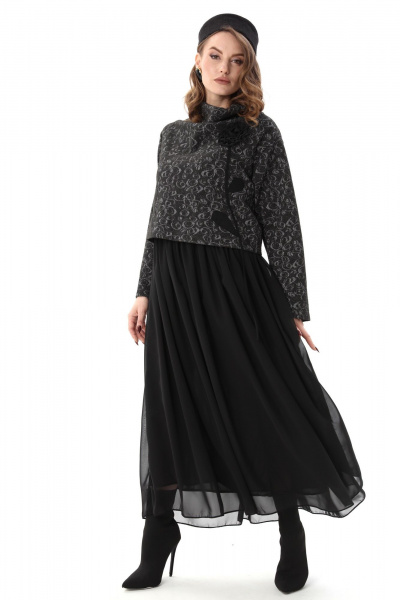 Платье NikVa 924-9 чёрный_графит - фото 6