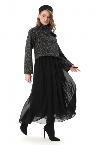 Платье NikVa 924-9 чёрный_графит - фото 5