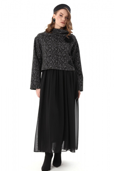 Платье NikVa 924-9 чёрный_графит - фото 2