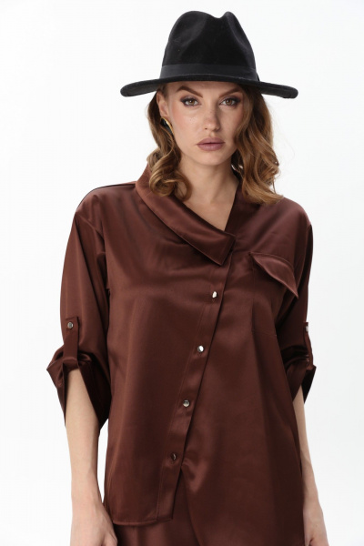 Жакет, юбка NikVa 928-10 шоколад - фото 10