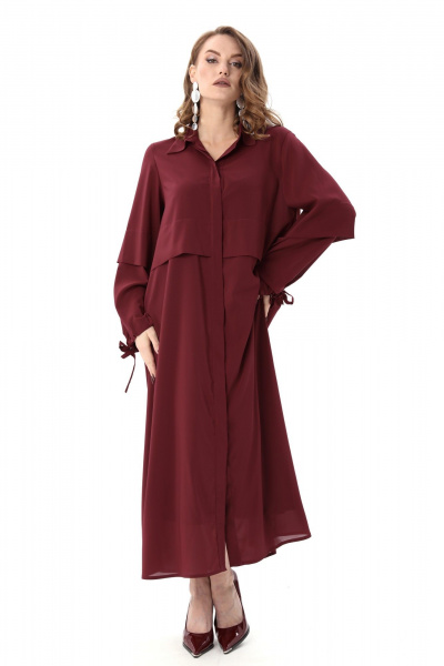 Платье NikVa 943-4 винный - фото 4