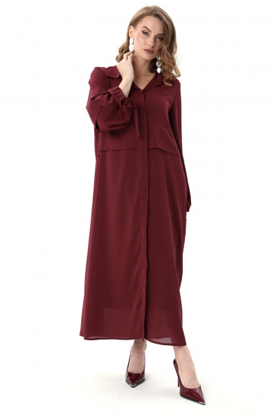 Платье NikVa 944-8 винный - фото 5