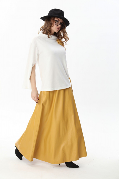 Джемпер, юбка NikVa 952-4 молоко и горчица - фото 5