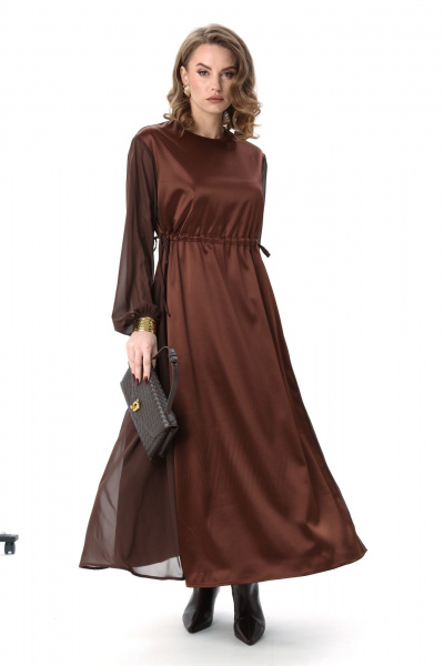 Платье NikVa 991-2 шоколад - фото 5