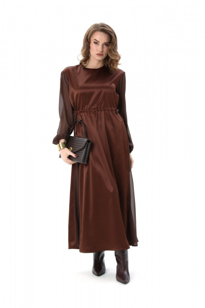 Платье NikVa 991-2 шоколад - фото 2