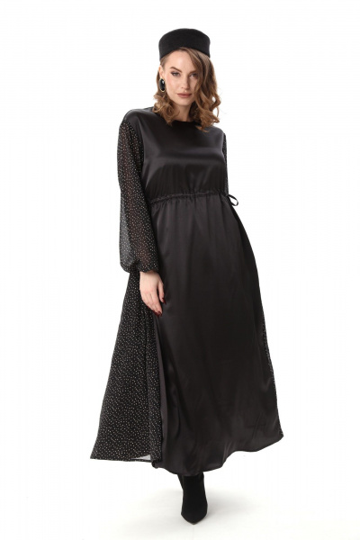 Платье NikVa 991-4 чёрный_белый_горох - фото 7