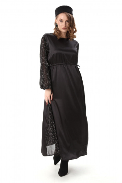 Платье NikVa 991-4 чёрный_белый_горох - фото 3