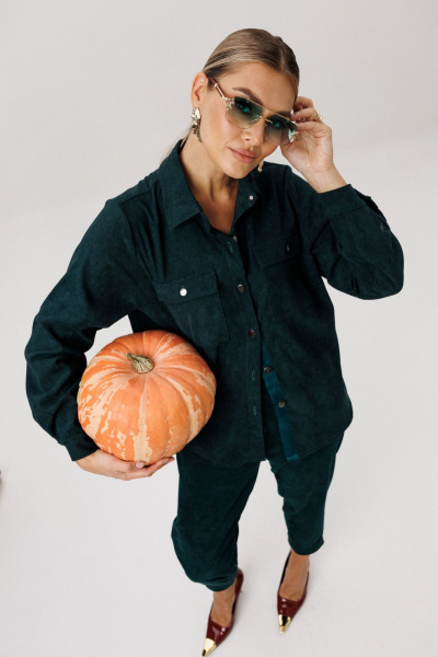 Брюки Anelli 1747 зеленый_корд - фото 5