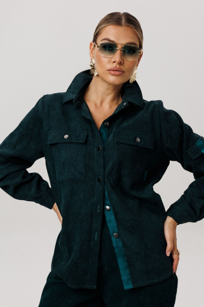 Рубашка Anelli 1746 зеленый_корд - фото 10