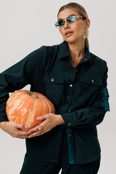 Рубашка Anelli 1746 зеленый_корд - фото 2